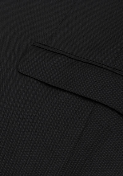 Obsidian Black Dotted Poly Suit