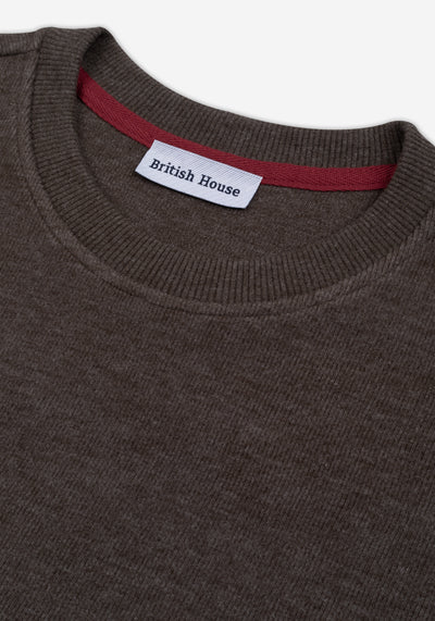 Oak Brown Cotton Sweatshirt