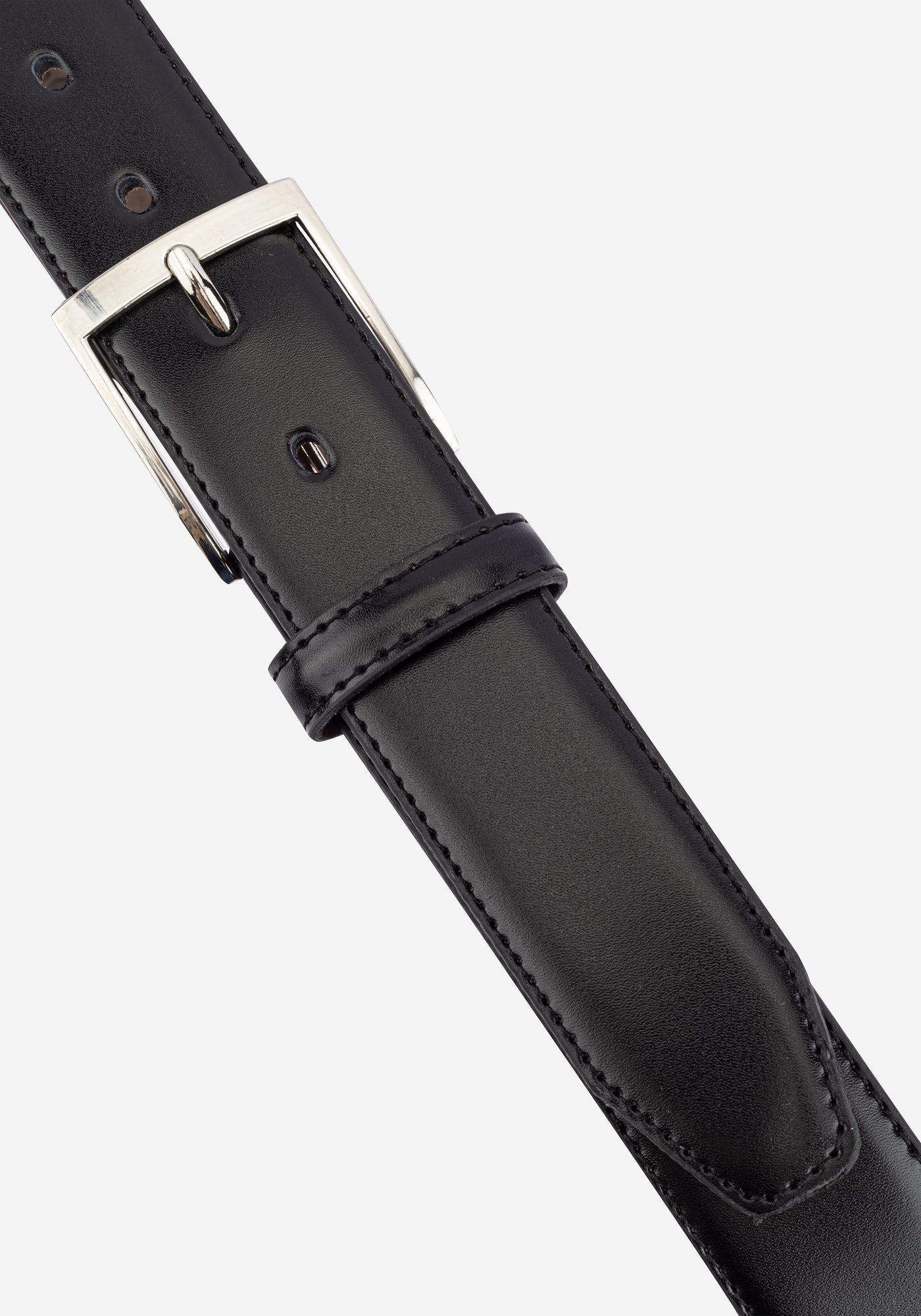 Metallic Black Spanish Genuine Leather Belt