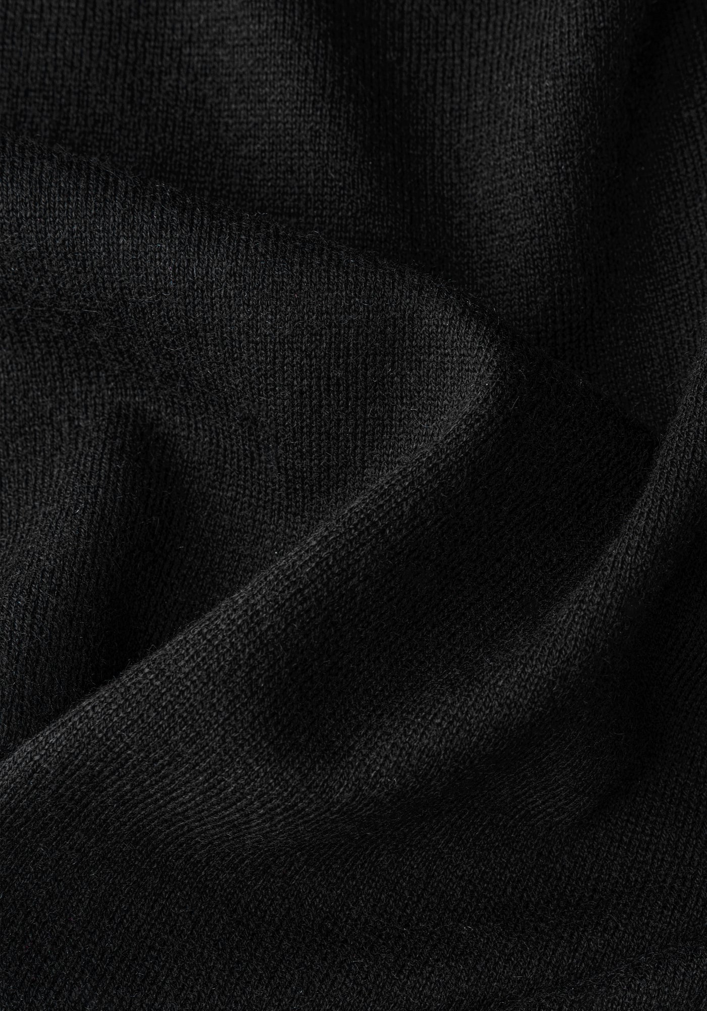 Nightfall Black Merino Wool Blend Pullover