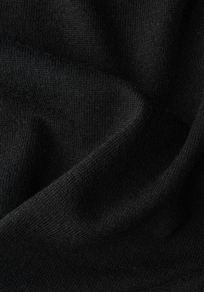 Nightfall Black Merino Wool Blend Pullover