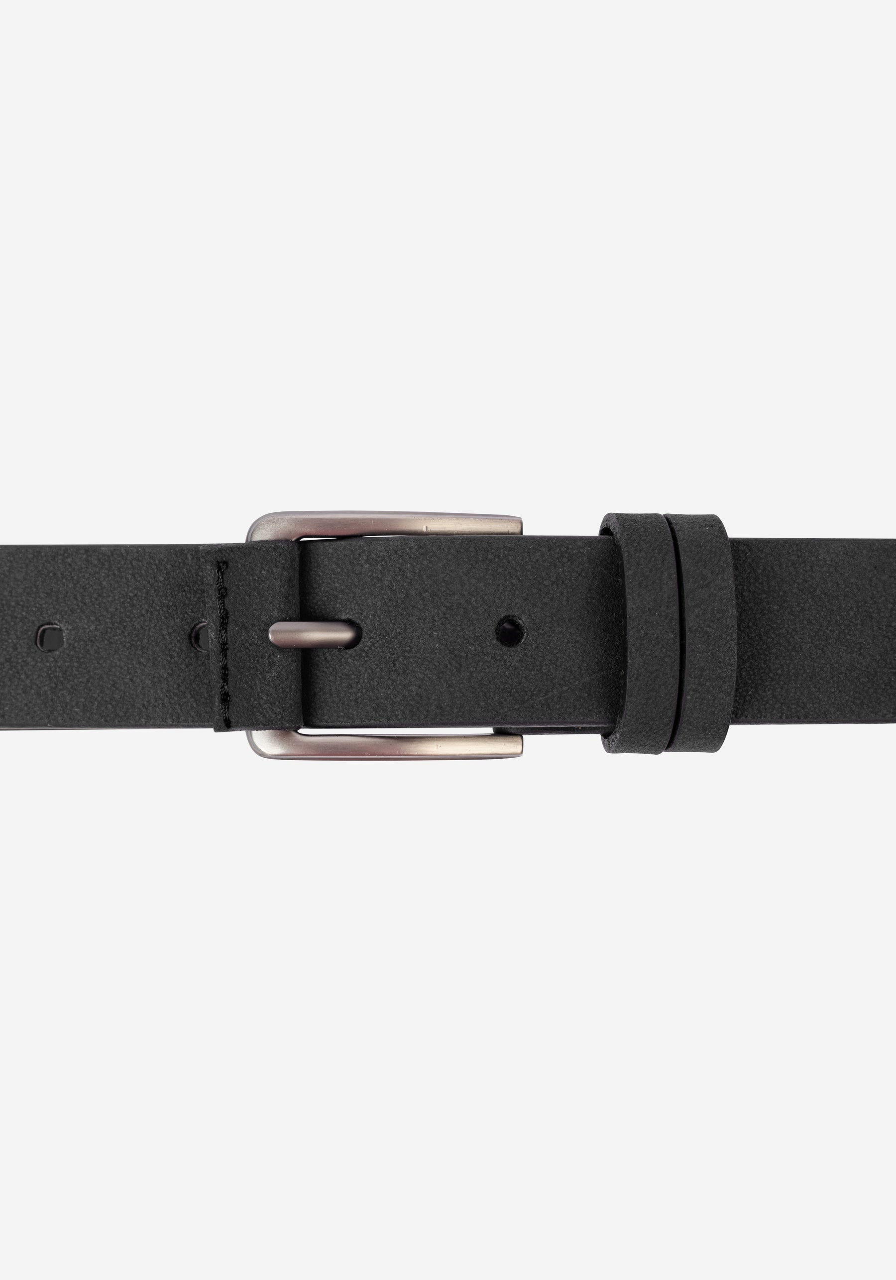 Faded Black Leather Belt