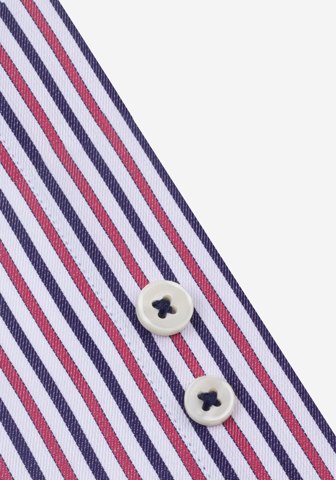 Blaze Red Navy Stripe Twill Shirt