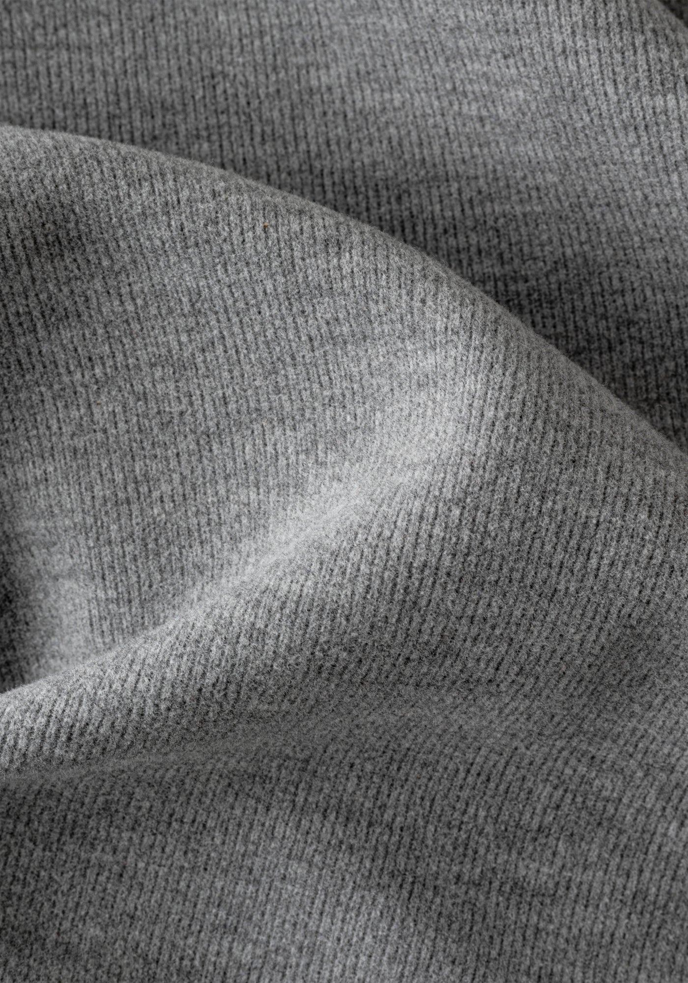 Fog Grey Cotton Polo Shirt - Long Sleeve