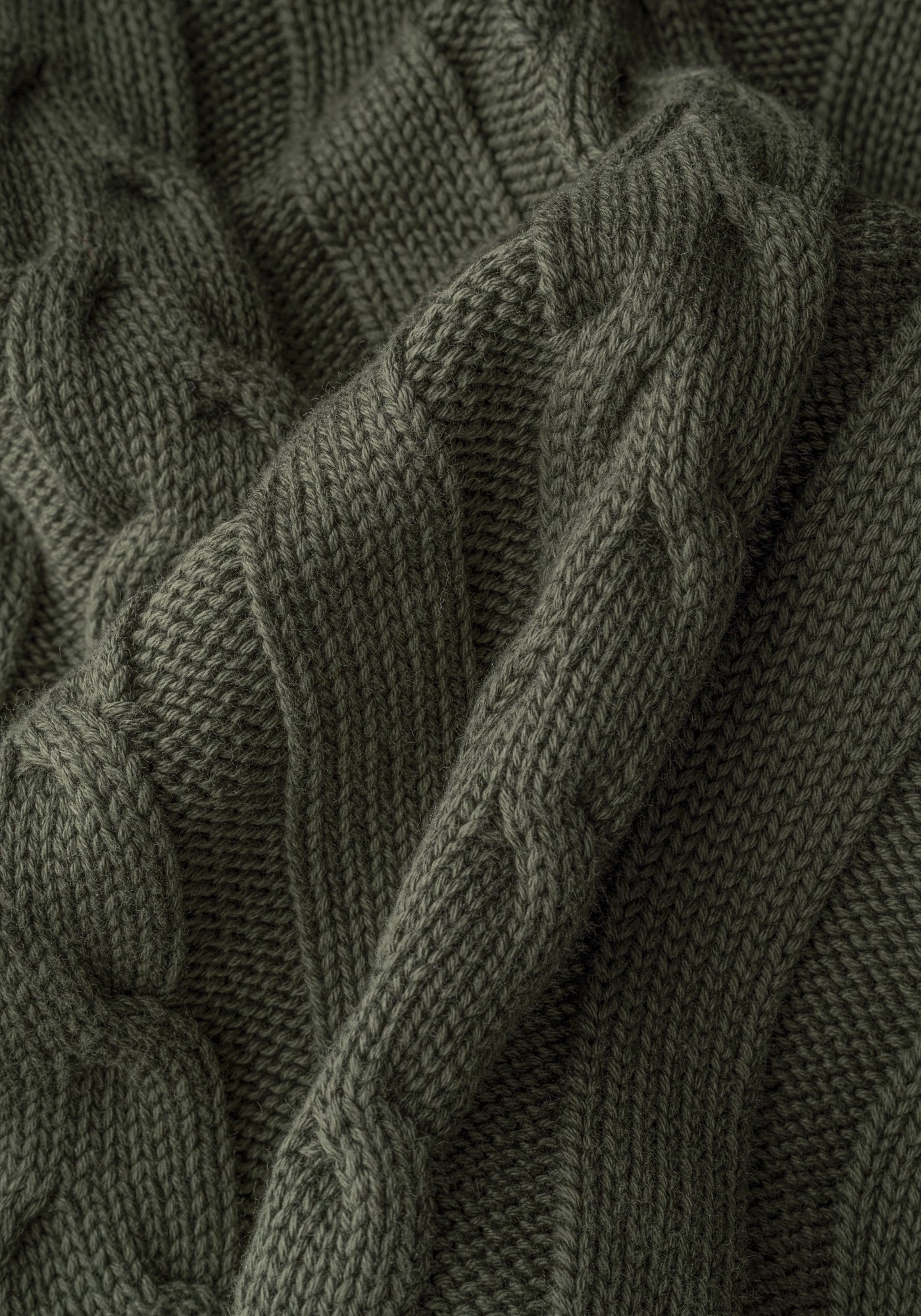 Dune Olive Heavy Knitted Cardigan