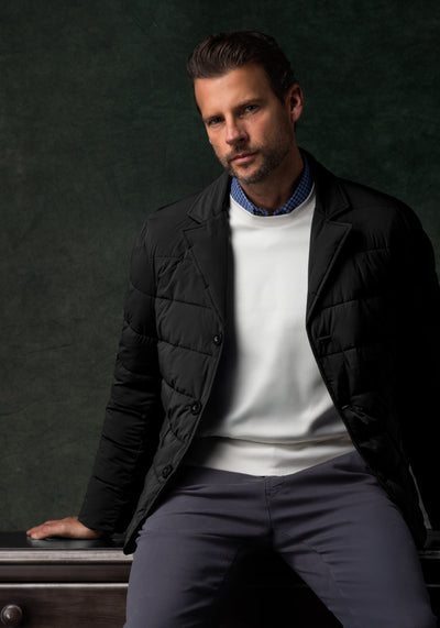 Flint Black Padded Polyamide Jacket