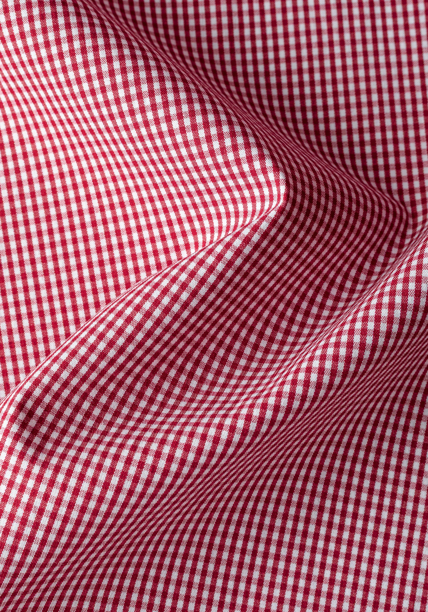 Bright Red Checked Cotton Lycra Shirt
