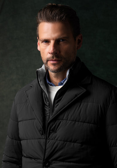 Flint Black Padded Polyamide Jacket