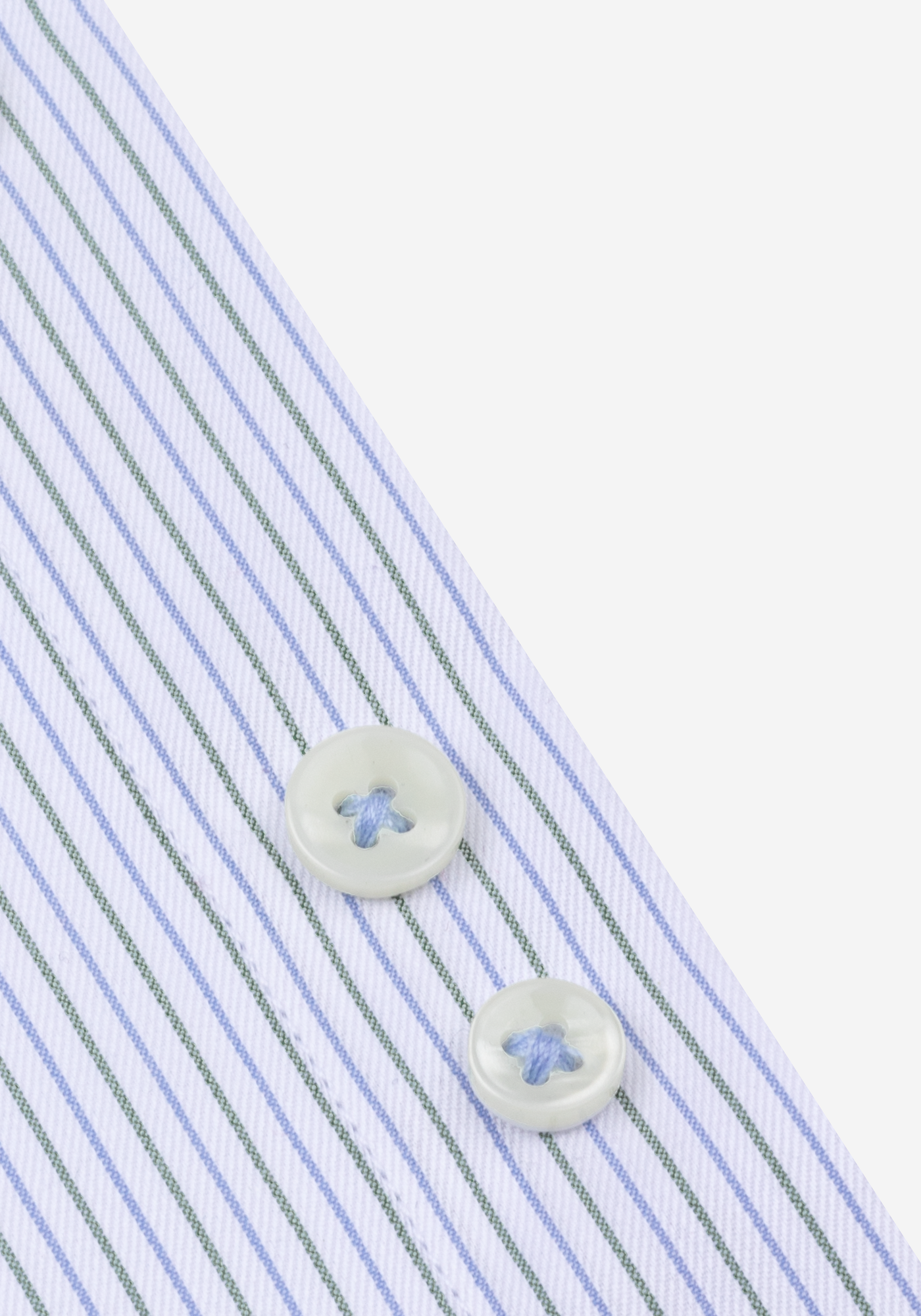 White Parti-Colored Stripe Twill Shirt