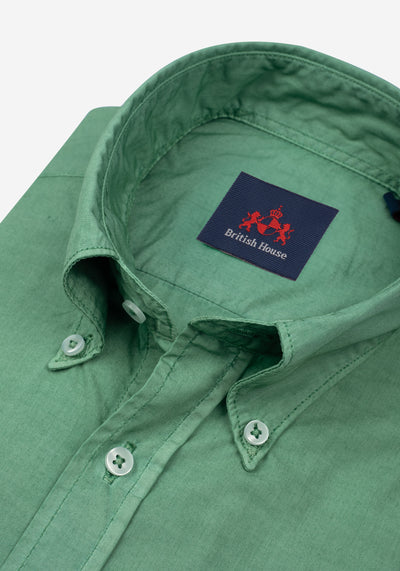 Jungle Green Piece-Dyed Shirt