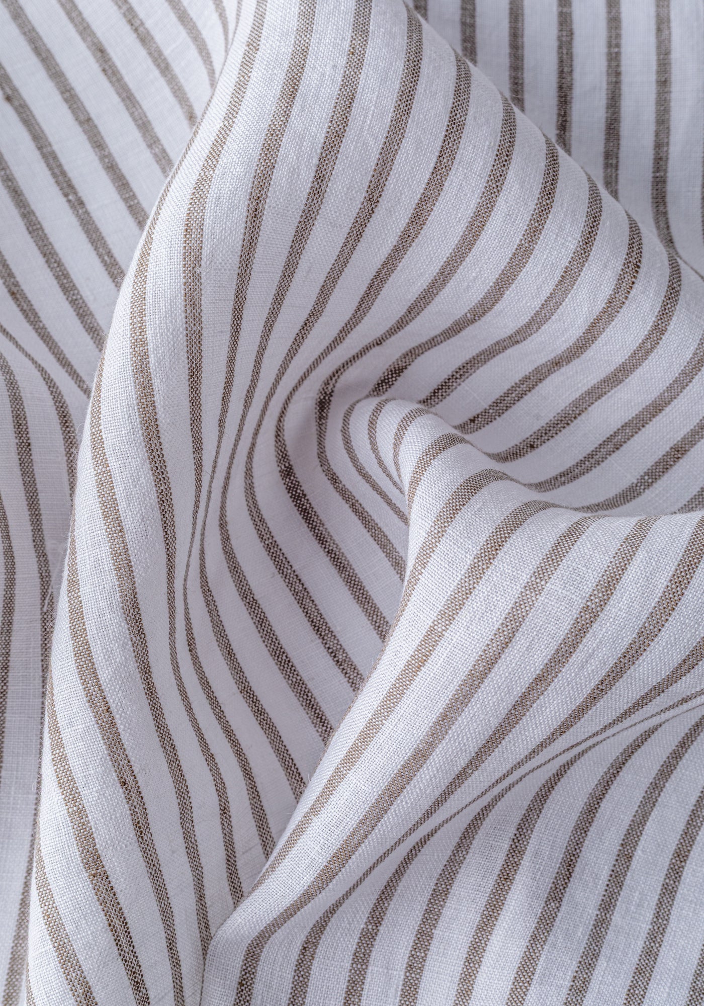 Clay Beige Stripe Belgian Linen Shirt