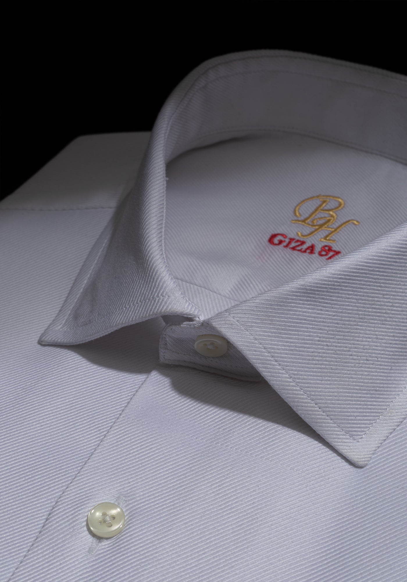 Giza 87 Cotton Opal White Stripe Signature Twill Shirt