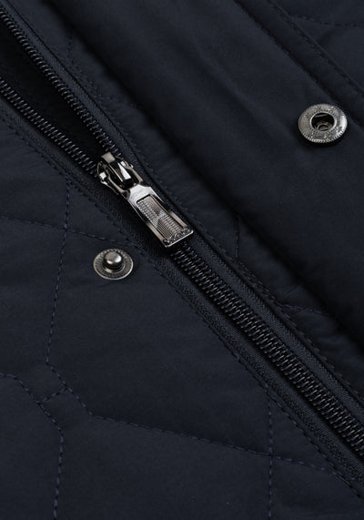Classic Navy Puff-Tech Quilted Jacket