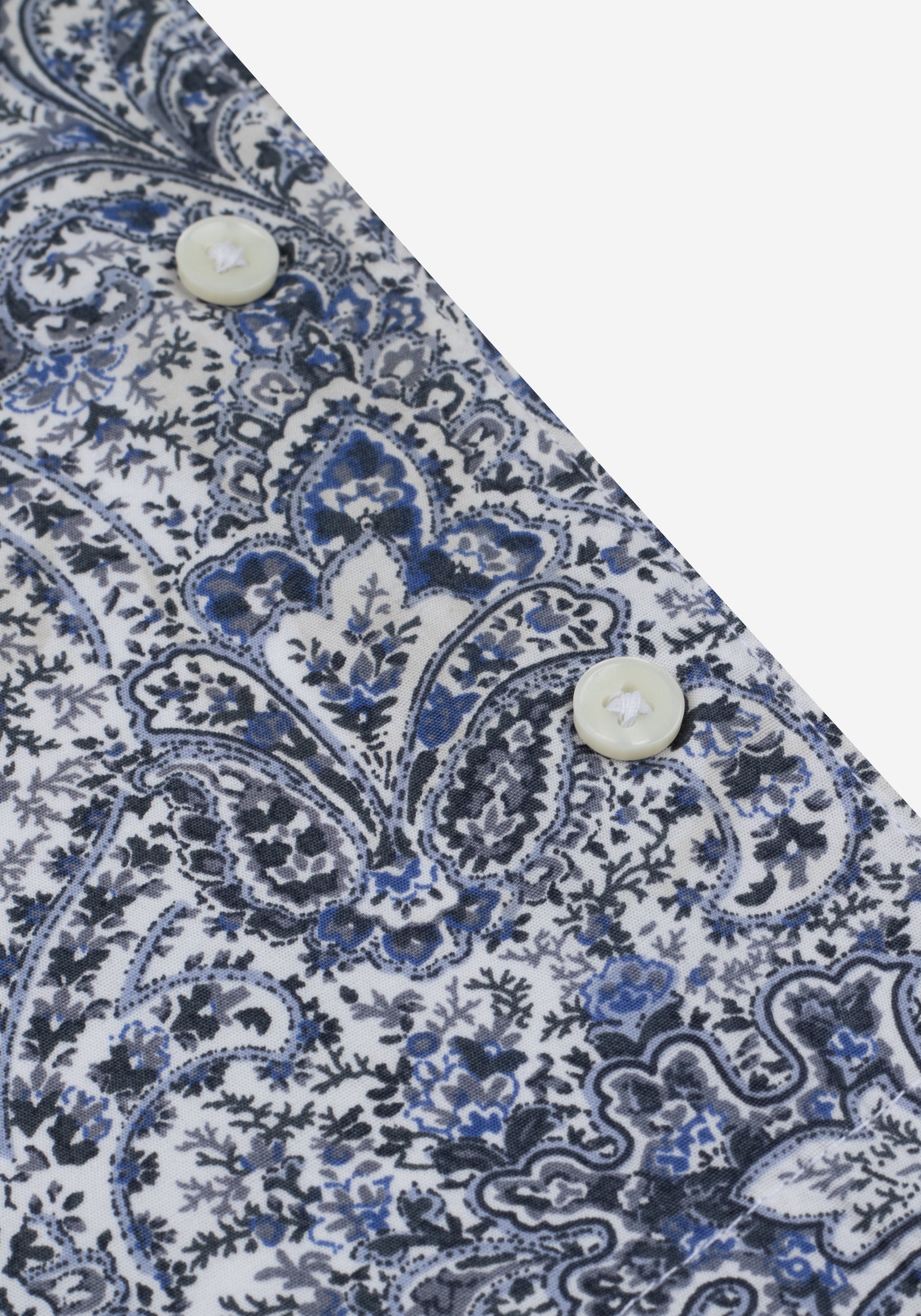 White Midnight Blue Poplin Resort Shirt - Short Sleeve