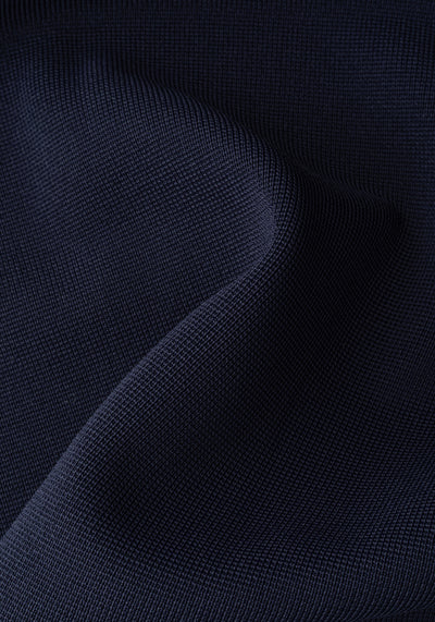 Lapis Navy Double-Breasted Polyamide Jardigan