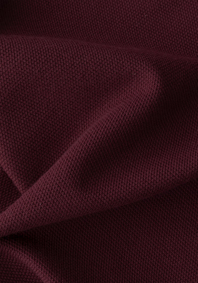 Berry Burgundy Piqué Shirt