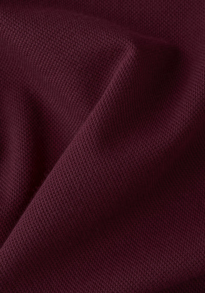 Deep Burgundy Cotton Polo Shirt