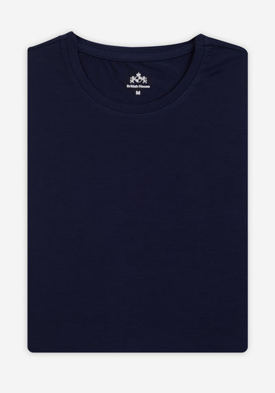 Arctic Navy Cotton Undershirt - Short Sleeve