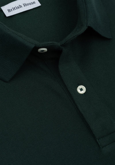 Forest Green Cotton Polo Shirt