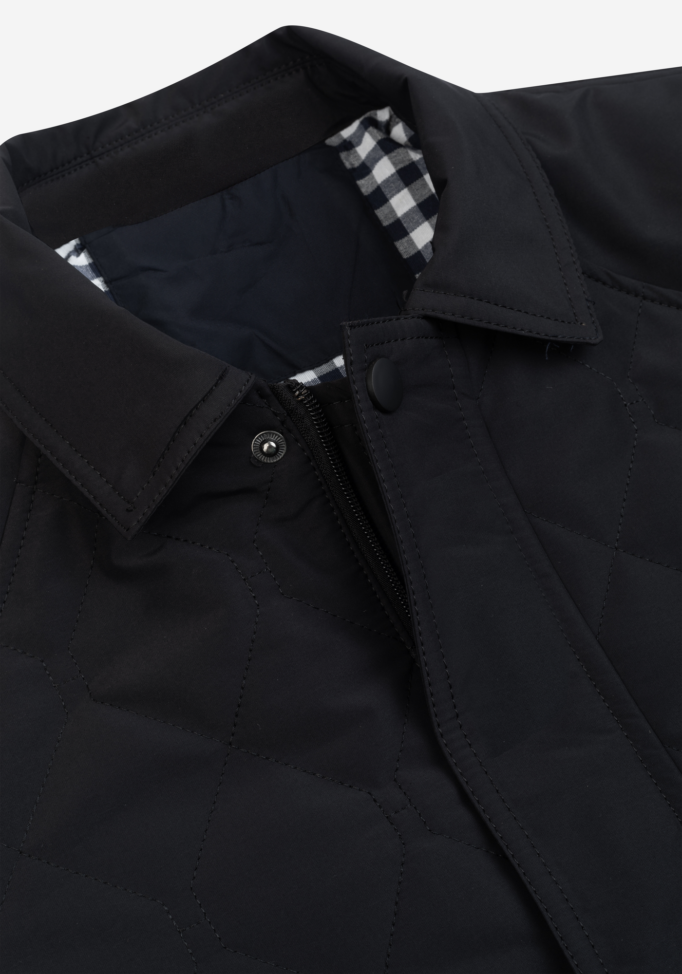 True Black Puff-Tech Quilted Jacket