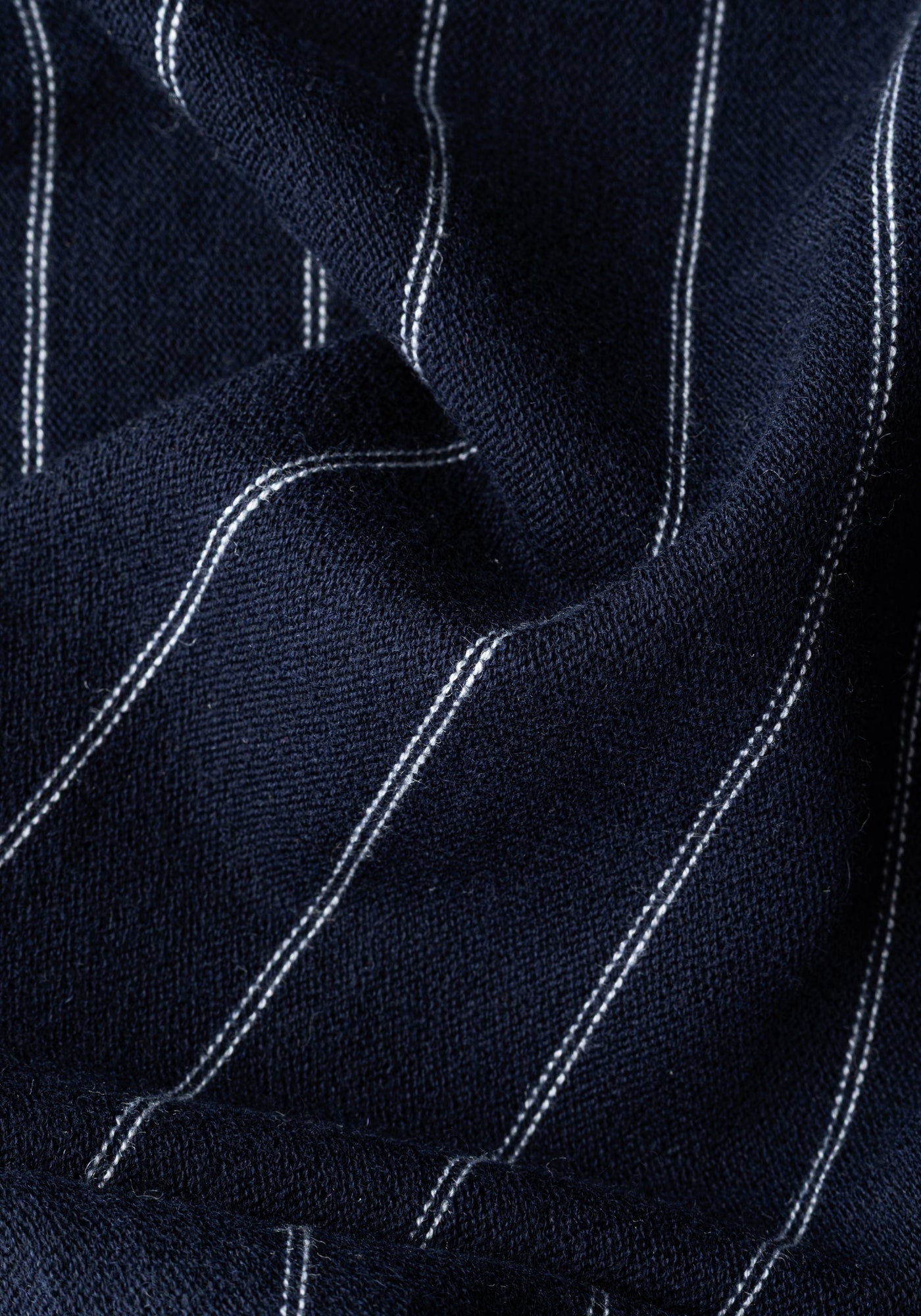 Arctic Navy Stripe Merino Wool Blend Cardigan