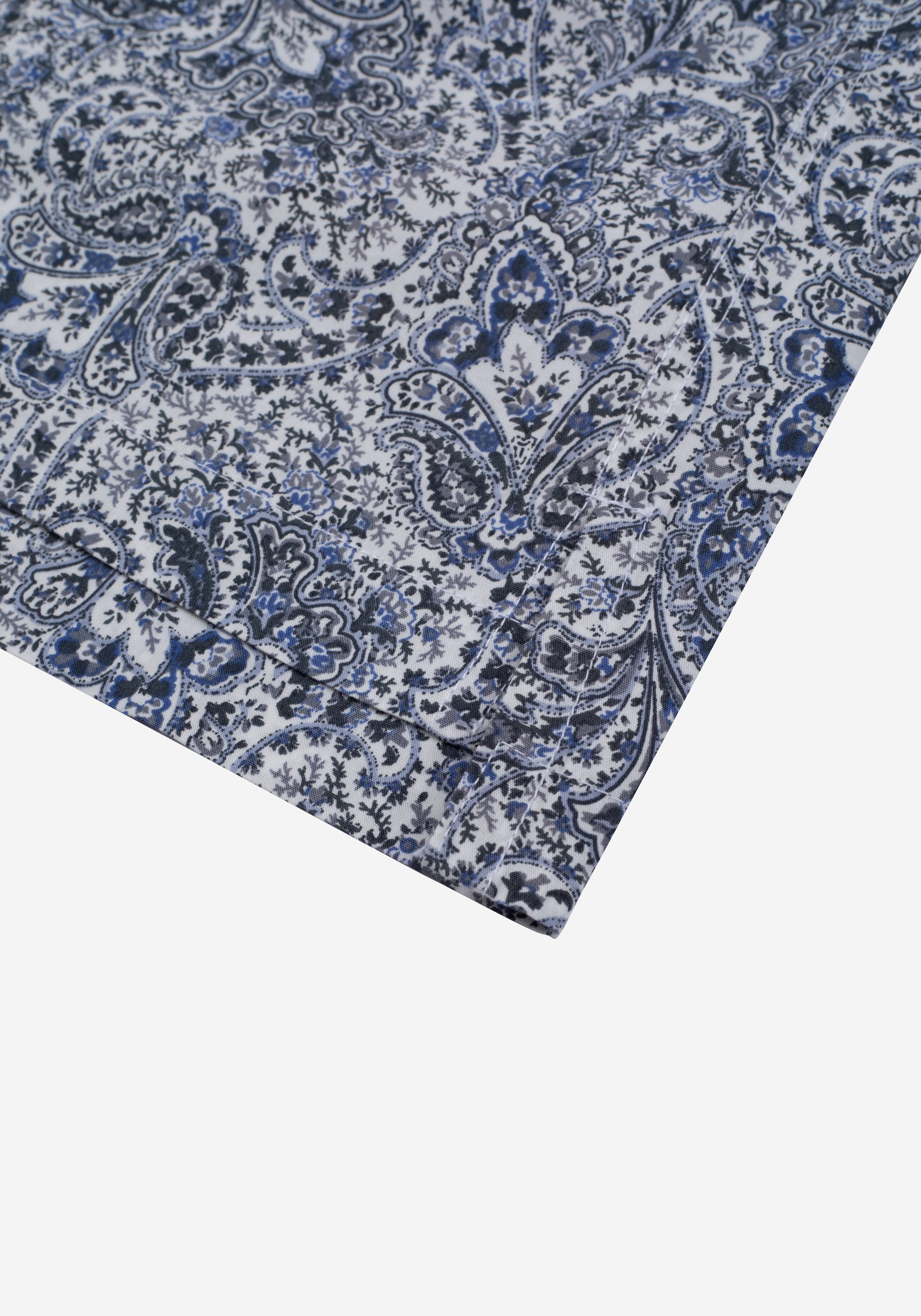 White Midnight Blue Poplin Resort Shirt - Short Sleeve
