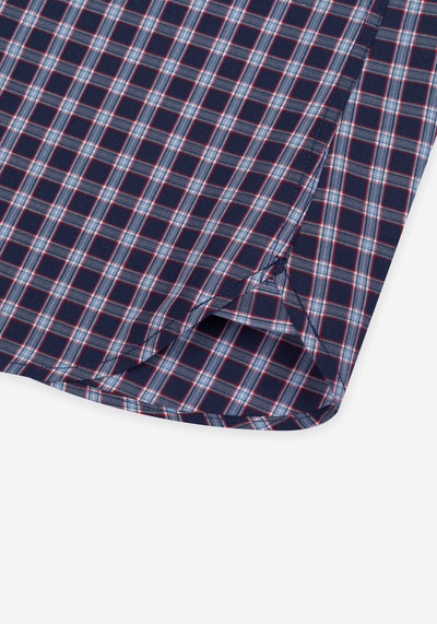Galaxy Navy Checked Oxford Shirt