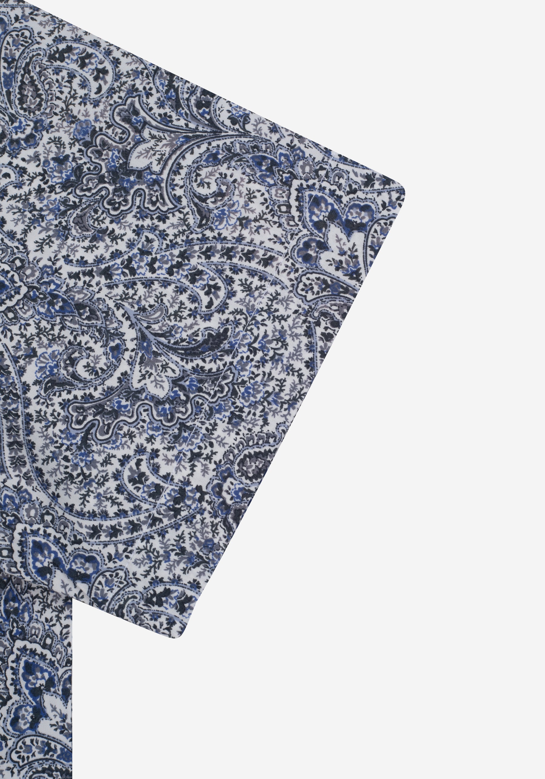White Midnight Blue Poplin Resort Shirt - Short Sleeve