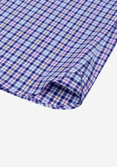 Deep Navy Checked Oxford Shirt