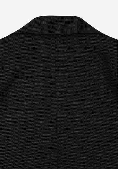 Obsidian Black Dotted Poly Suit