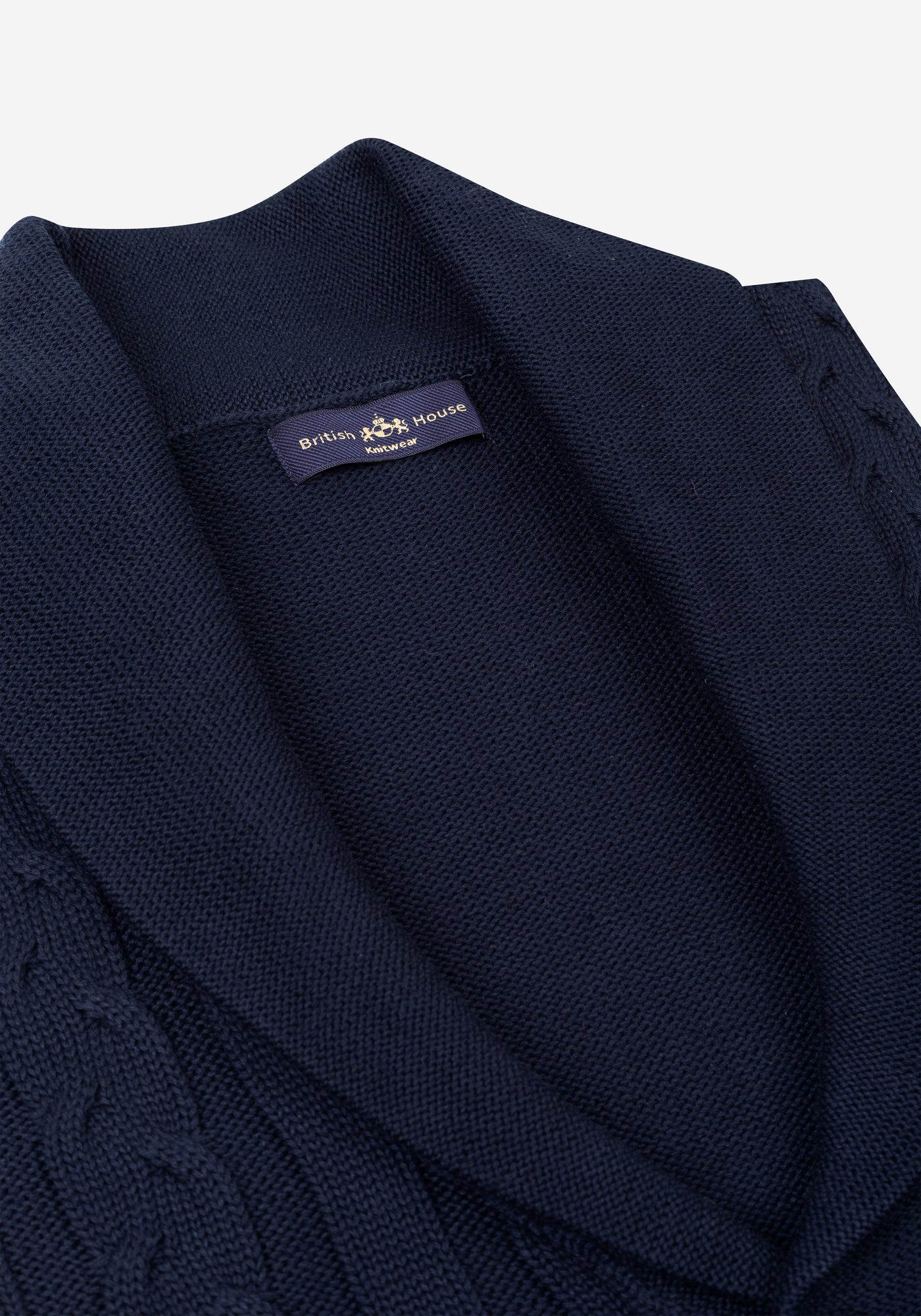 Inkstone Navy Heavy Knitted Cardigan