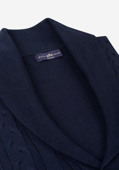 Inkstone Navy Heavy Knitted Cardigan