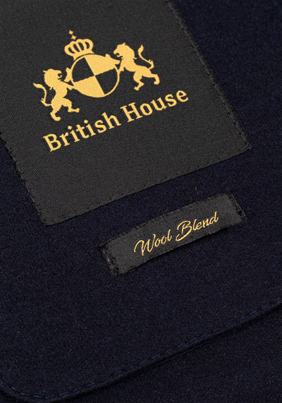 Hollow Navy Boiled Wool Jacket