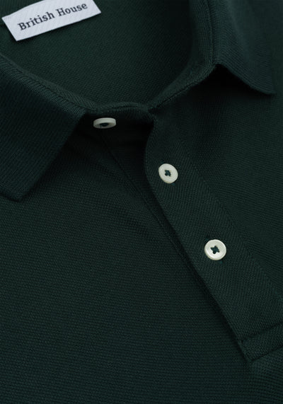 Forest Green Cotton Polo Shirt