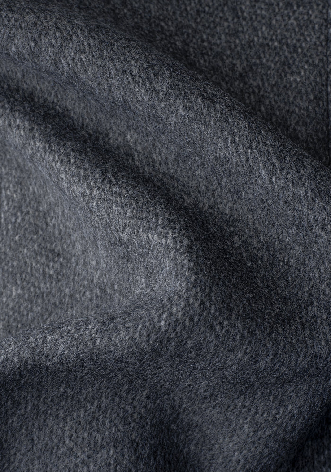 Ice Grey Double-Breasted Poly Coat