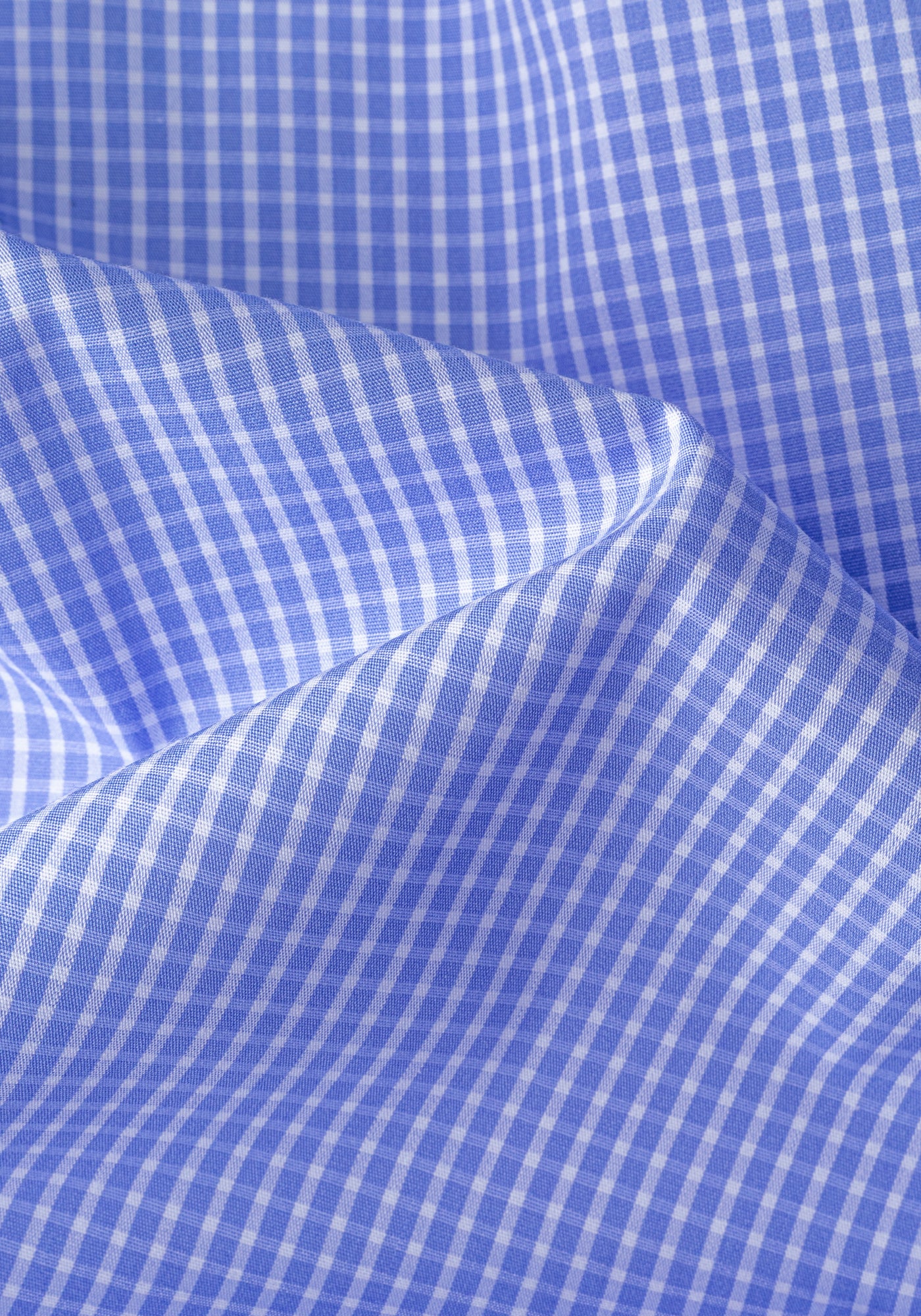 Powder Blue Checked Poplin Shirt