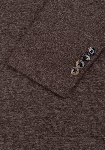 Truffle Brown Double-Breasted Poly Coat