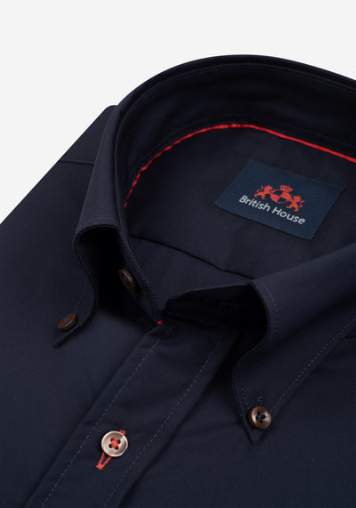 Pure Navy Poplin Shirt