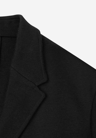 Midnight Black Boiled Wool Jacket