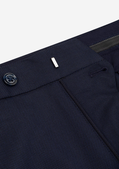 Nocturne Navy Dotted Poly Suit