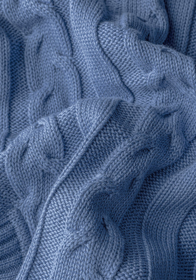 Cornflower Blue Heavy Knitted Cardigan