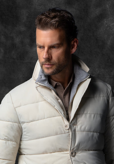 Fog White Padded Polyamide Jacket