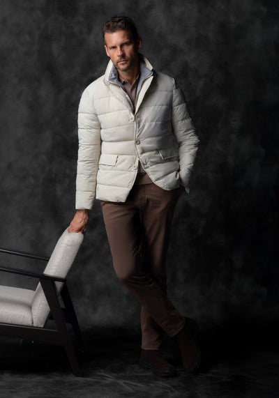 Fog White Padded Polyamide Jacket