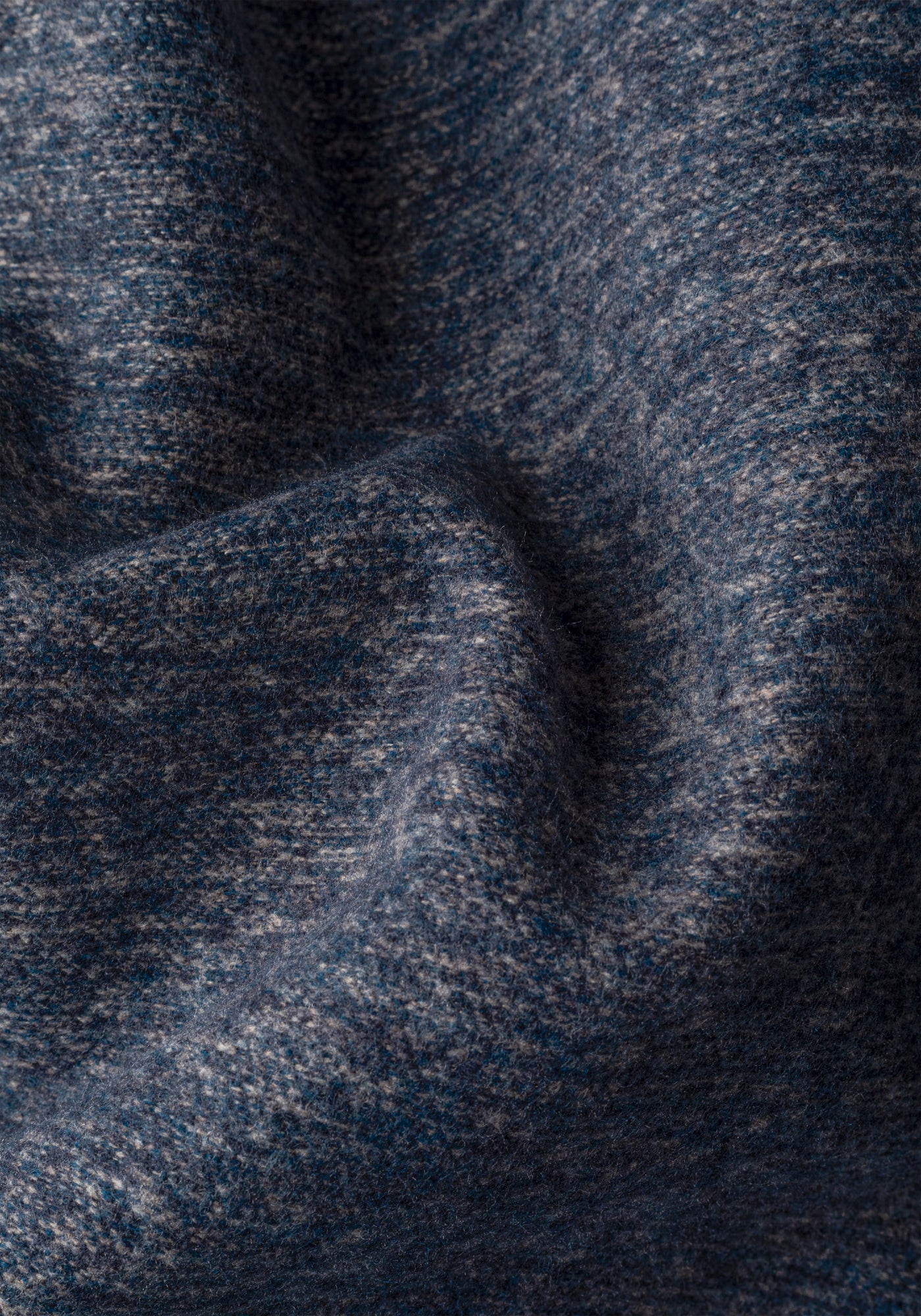 Dim Navy Double-Breasted Poly Coat