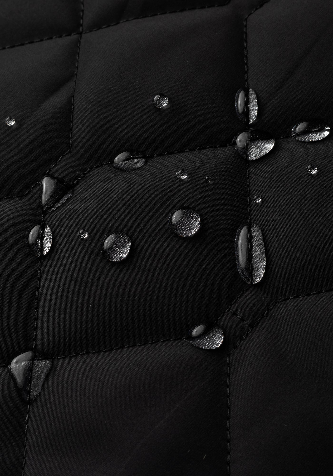 True Black Puff-Tech Quilted Jacket