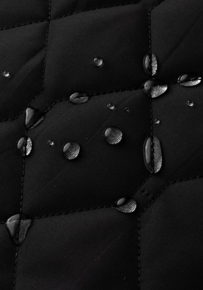True Black Puff-Tech Quilted Jacket