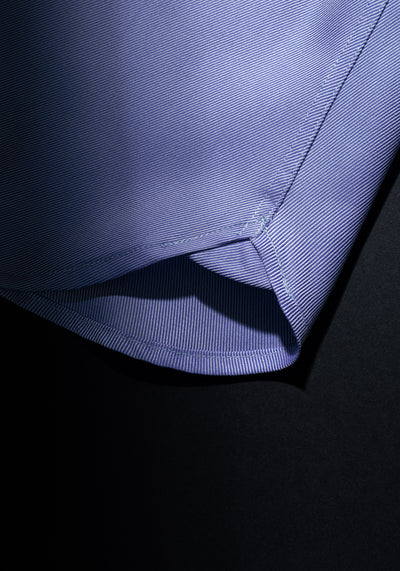 Giza 87 Cotton Silent Blue Stripe Fine Twill Shirt