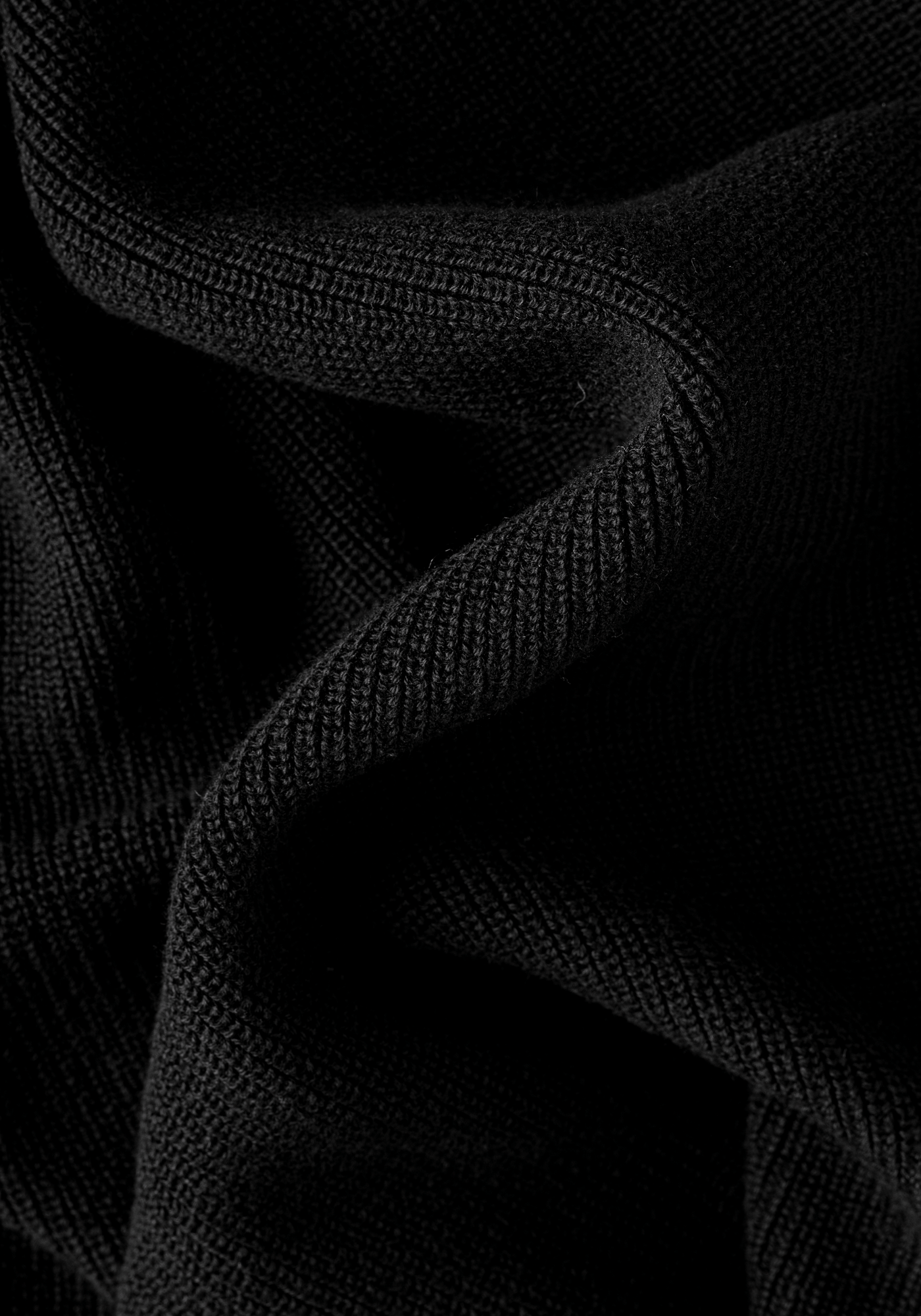 Pitch Black Heavy Knitted Cardigan