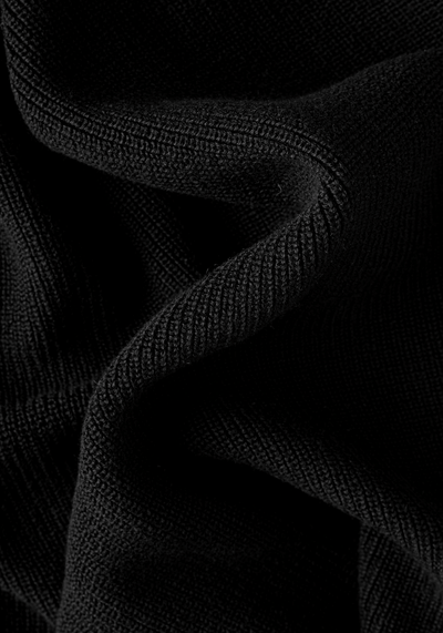 Pitch Black Heavy Knitted Cardigan