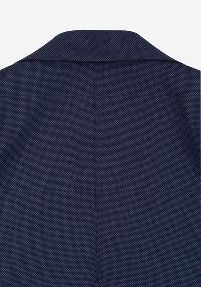 Atlantic Navy Dotted Poly Suit